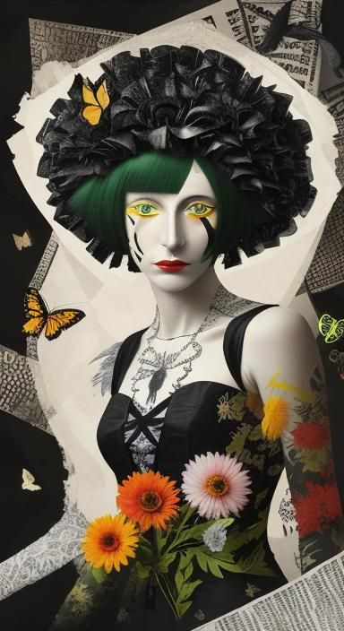 Dada-Inspired Photogram Collage with Autumnal Elements