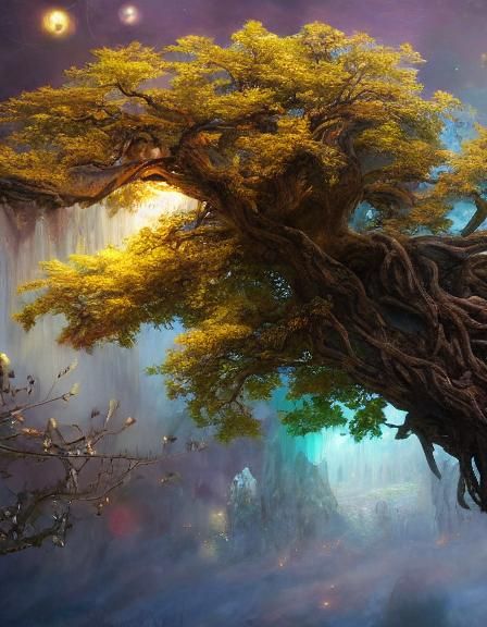 Dreamcatcher Under Starry Night, Hyperrealistic Digital Art