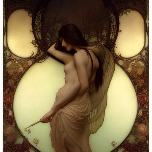 Moonlit Vampire Coffin in Rococo Style