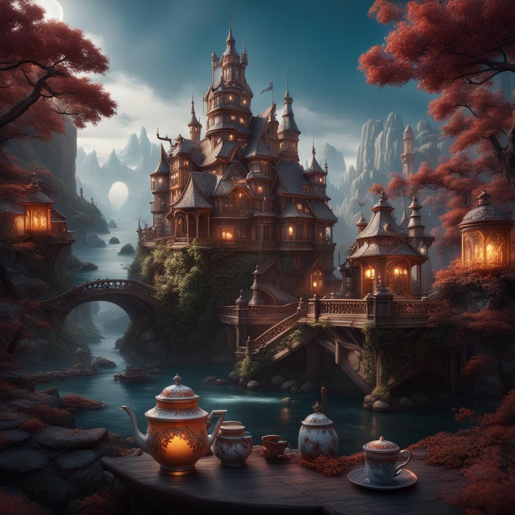 Fantastical Matte Painting in Deep Color