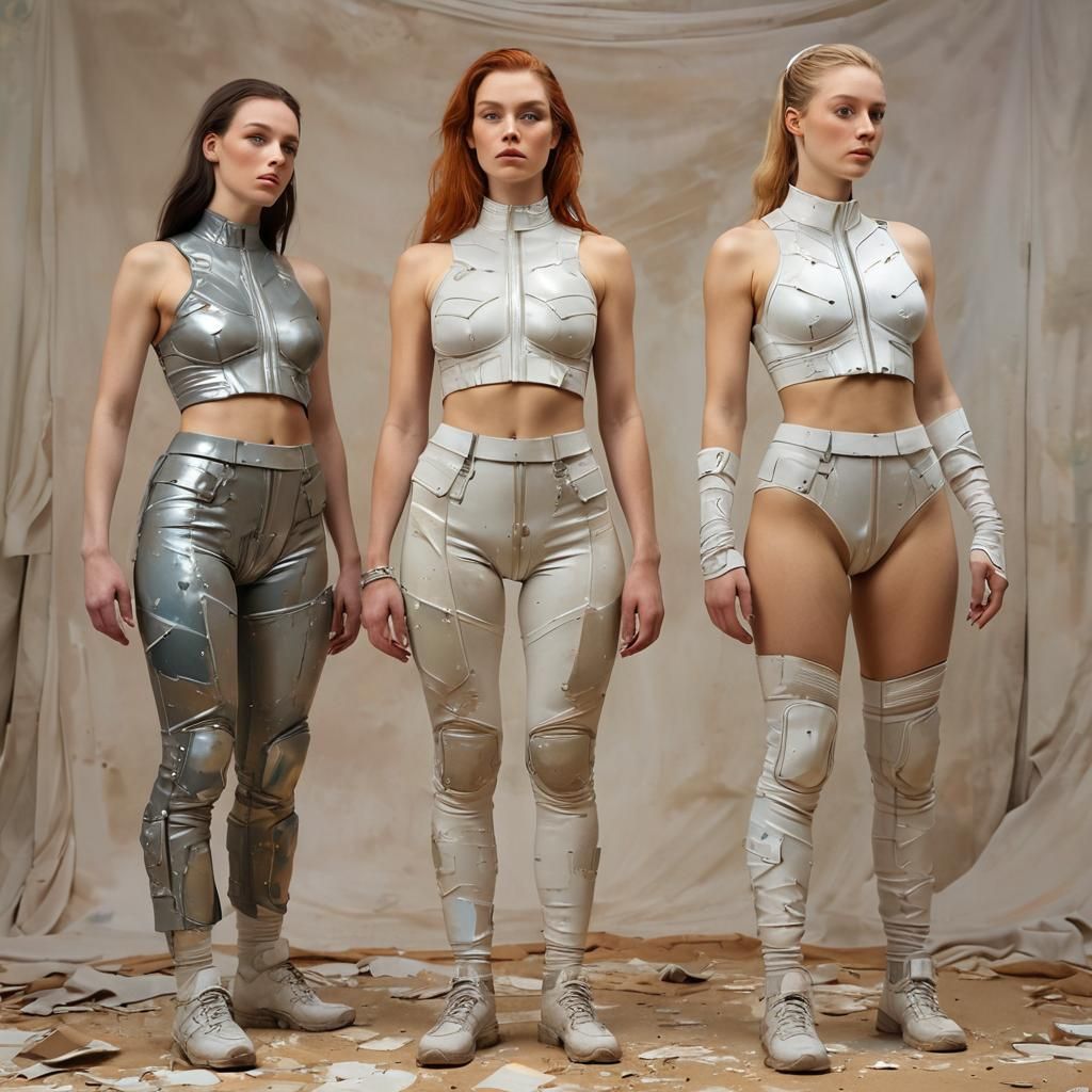 Sci-Fi Exploration Team in Romantic Academia Style