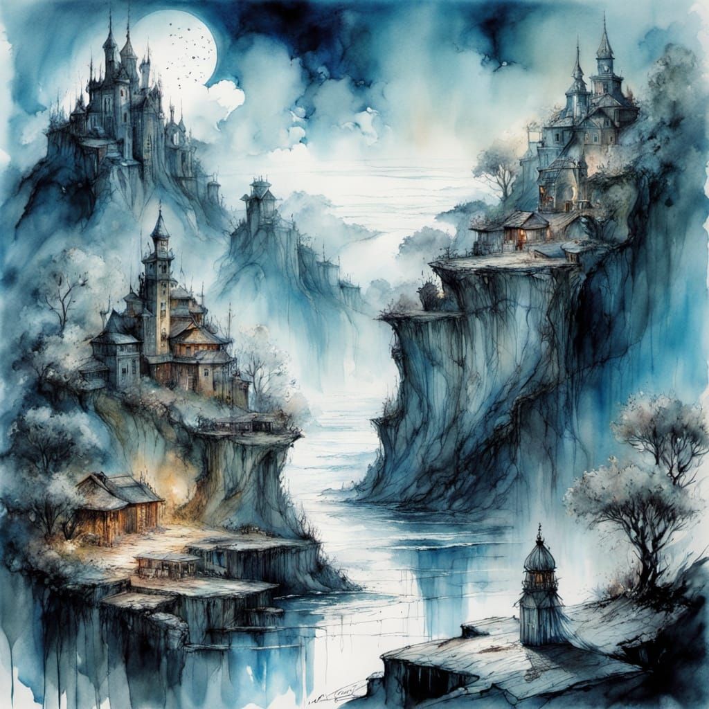A village lost in the rocks