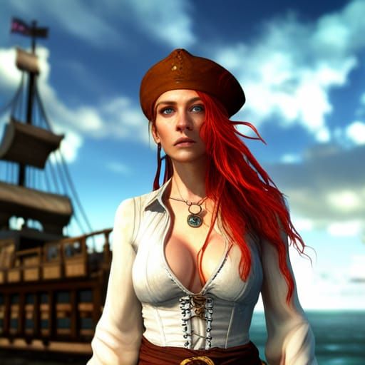 Beautiful female pirate