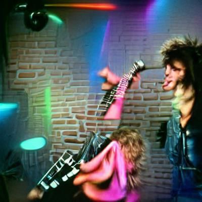 Vibrant 1980s Retro Scene