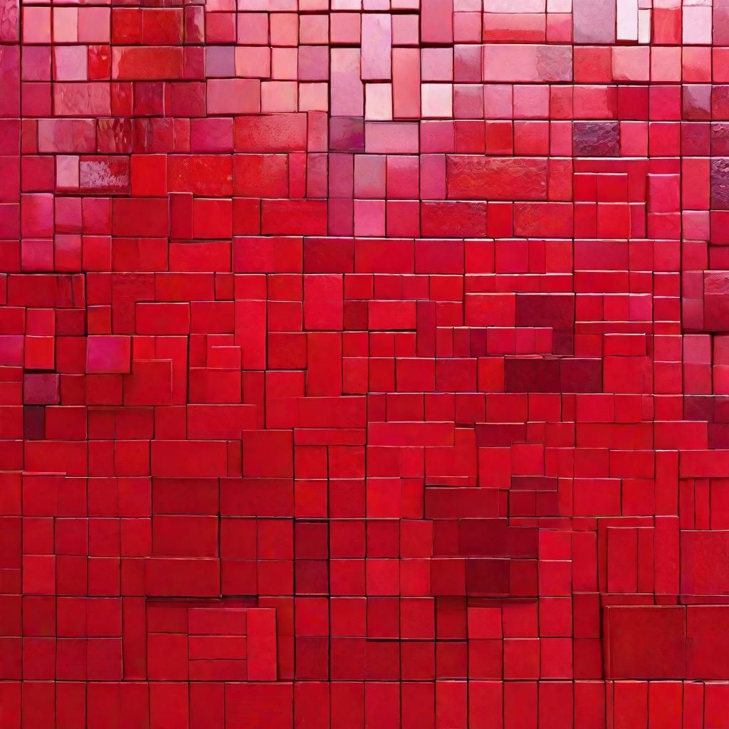 Striking Red Mosaic in Triadic Colors