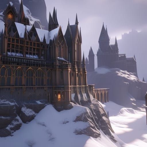 Hogwarts Dark Fantasy Concept Art in 8k Resolution