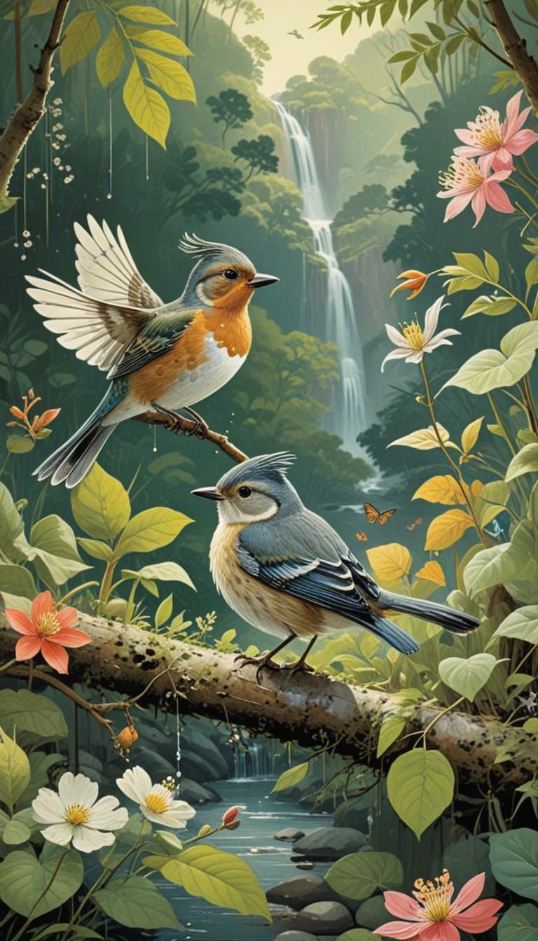 Birds in Dreamy, Iridescent Feathers