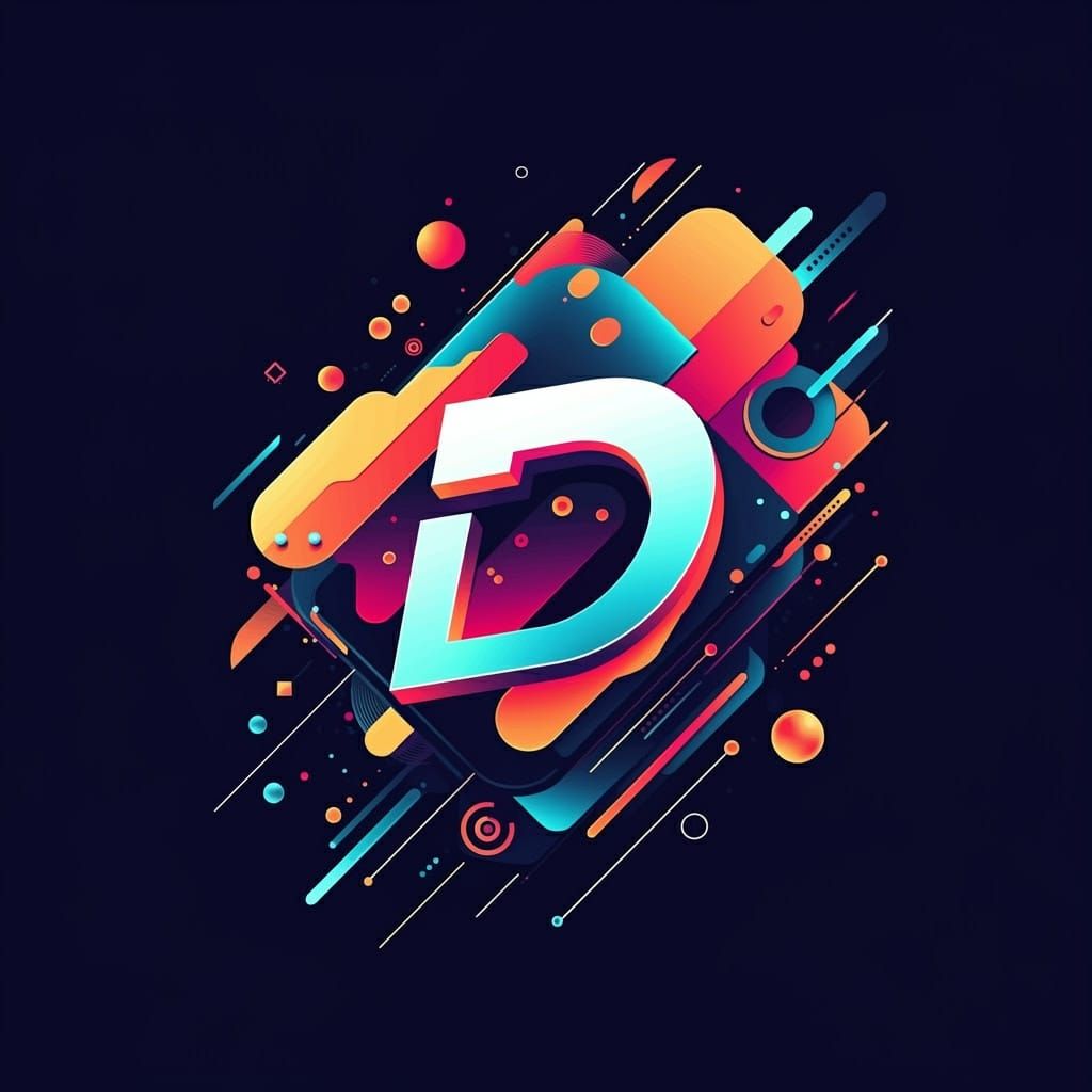 Modern Digital Tech Logo in Vibrant Colors