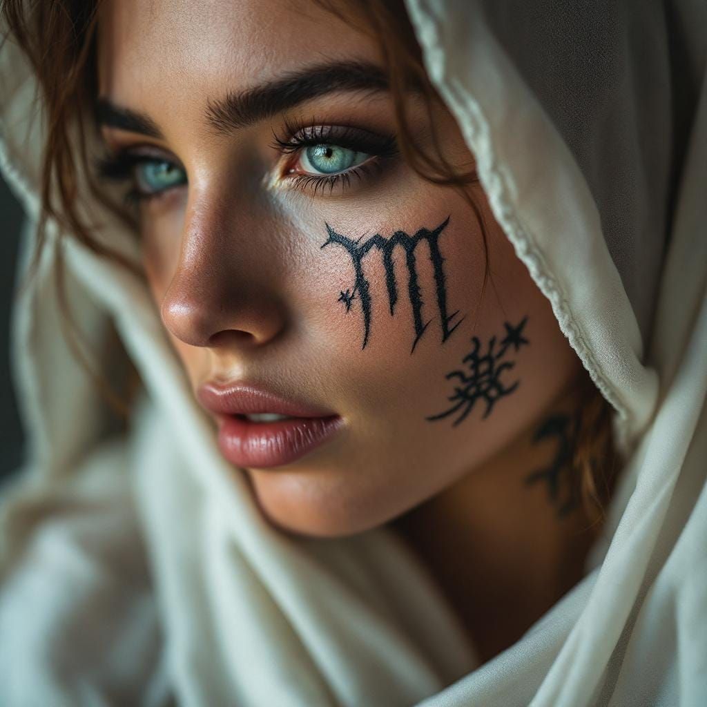 Zodiac Tattoo Sketches on White Sheet