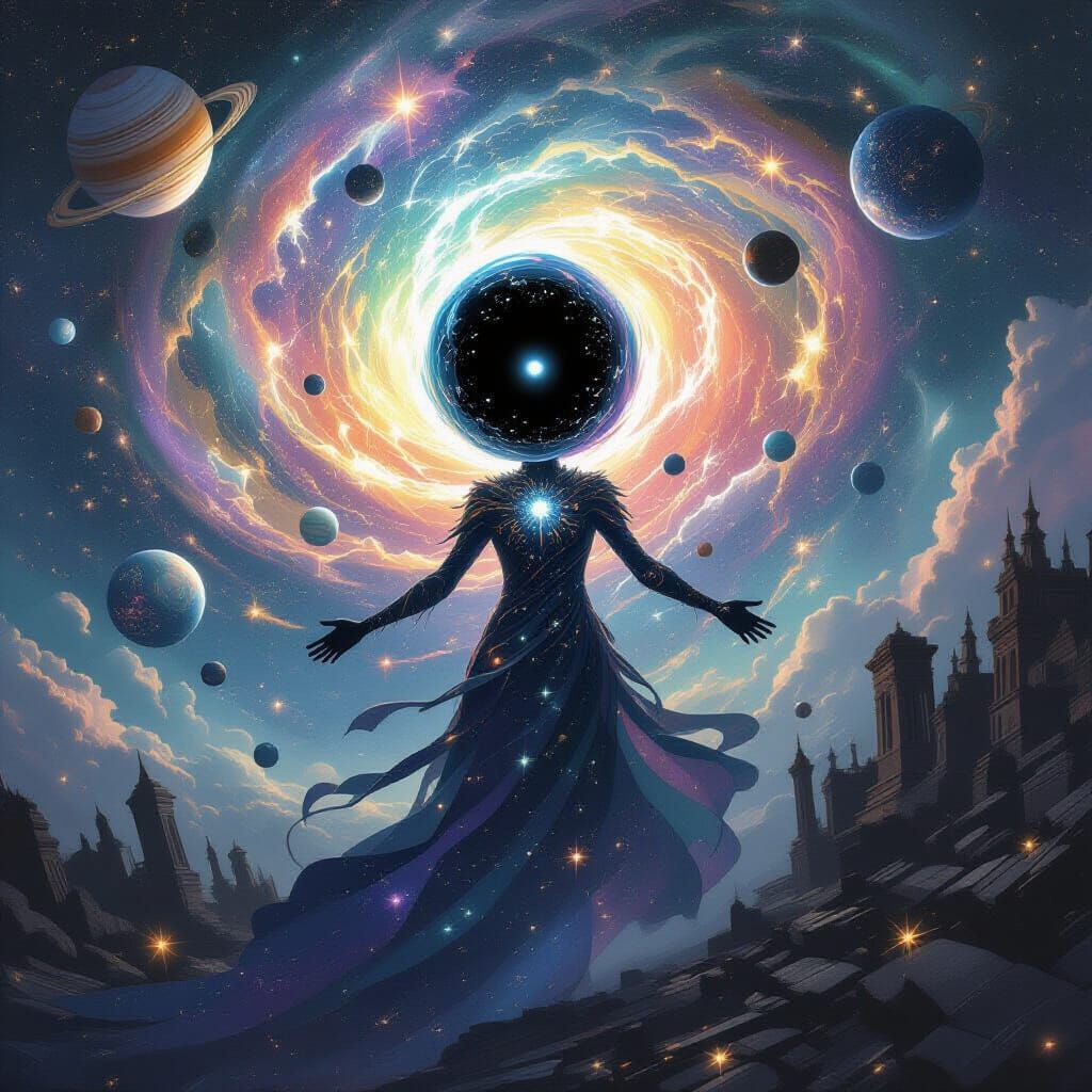 Ethereal Being with Black Hole Core