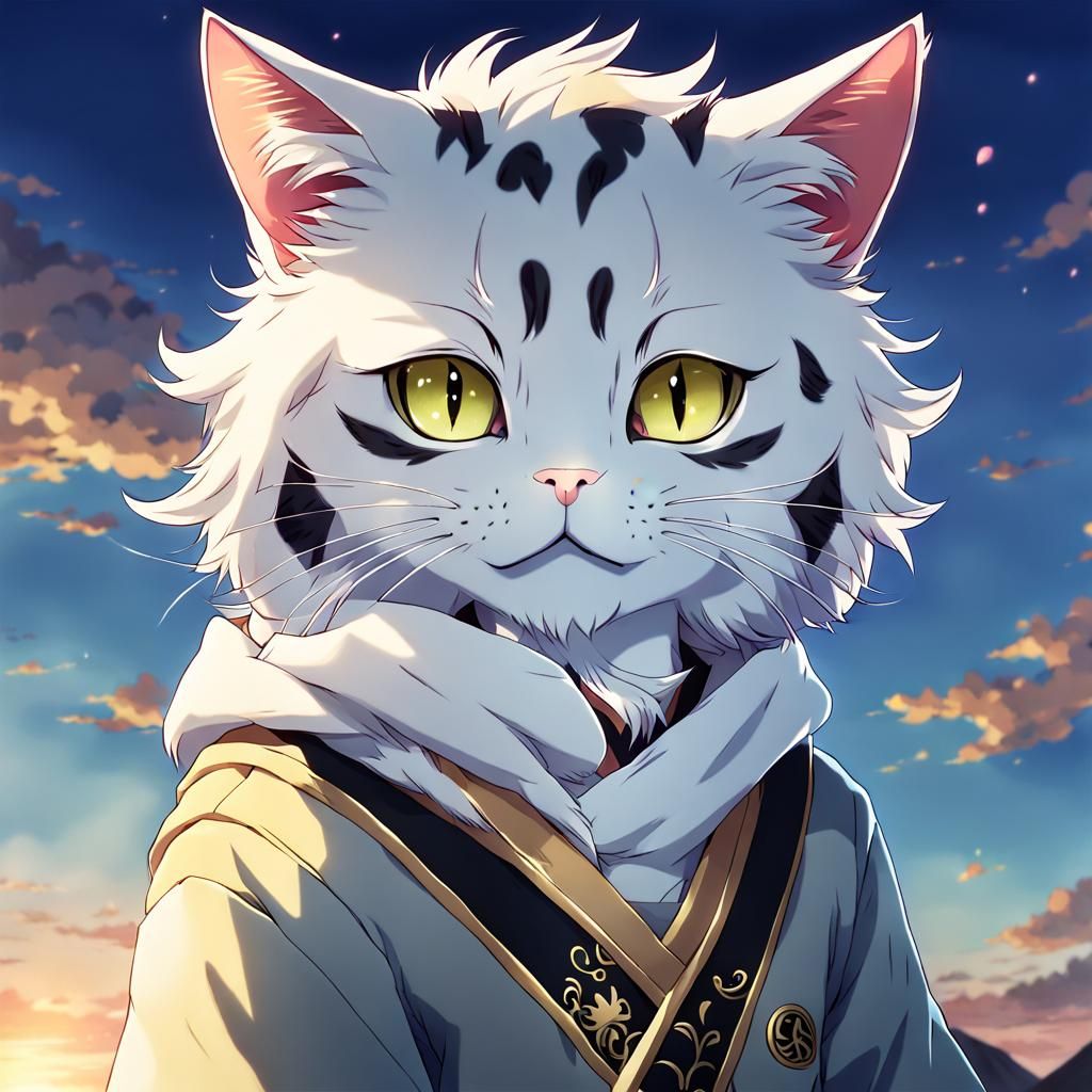 Anime Catboy in Classic Style