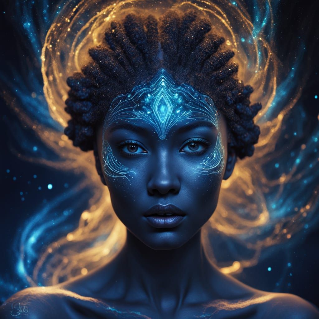 Surreal Portrait of Cosmic Being
