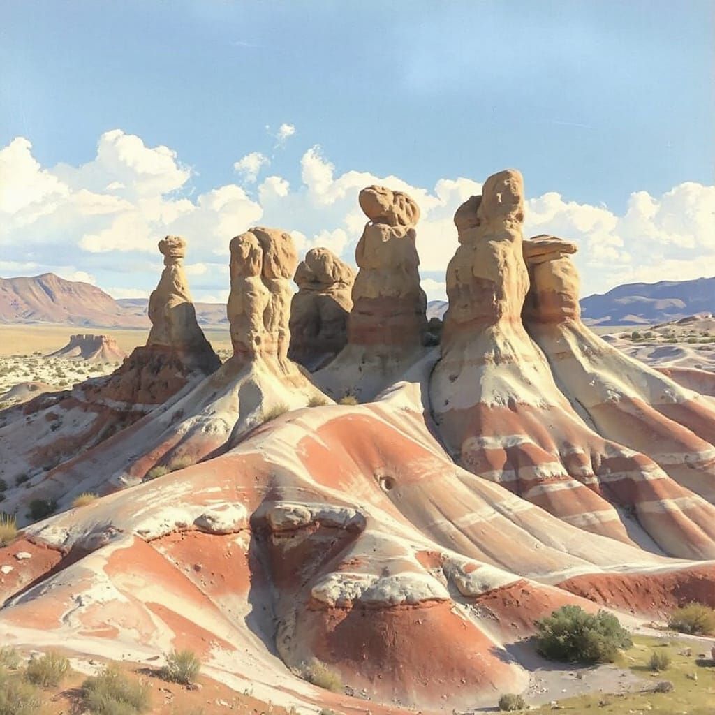 Surreal Pastel Rock Formations of Bisti Badlands