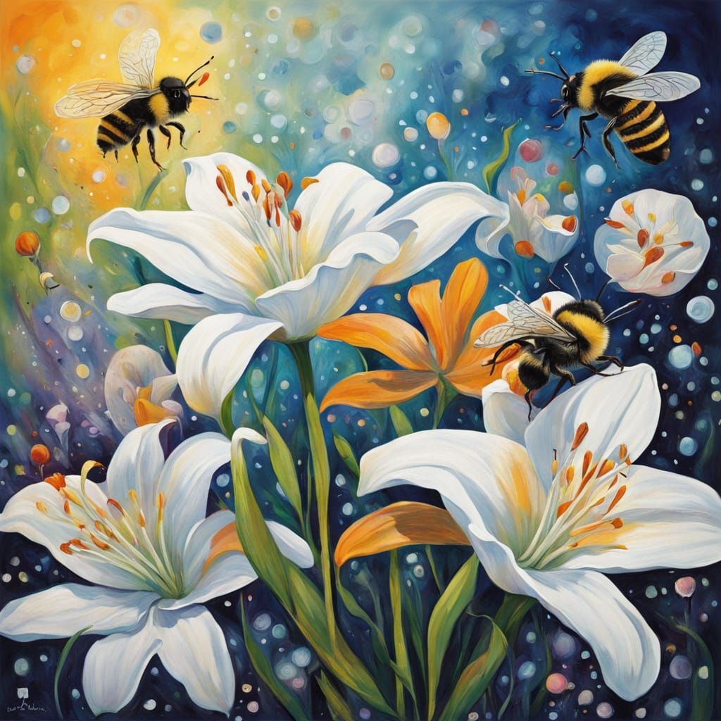 Whimsical White Lilies in Candyland Wonderland