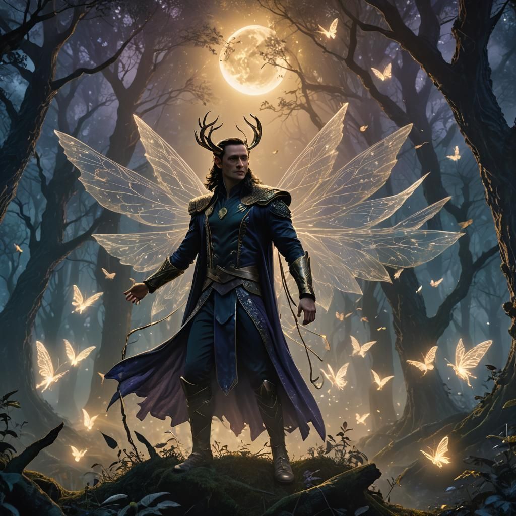 Ra Watches Loki's Dancing Fairies in Moonlit Forest