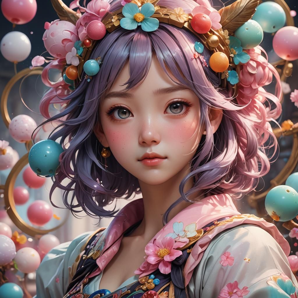 Hyperdetailed Kawaii Mochi Portrait in Artstation Style