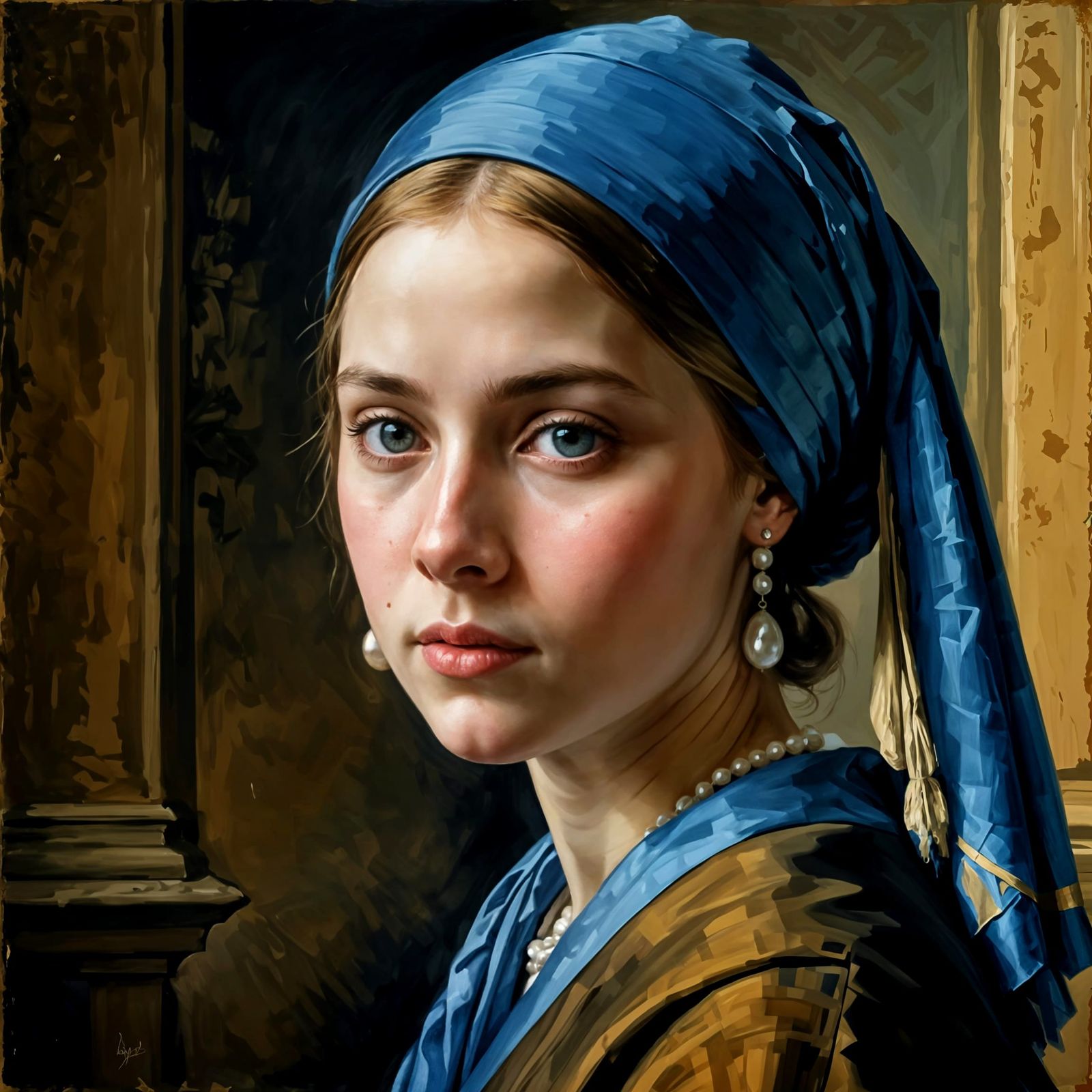 Girl in Pearl Earring Oil Painting