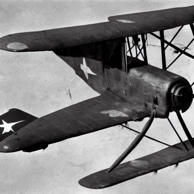 World War II Airplane in Flight