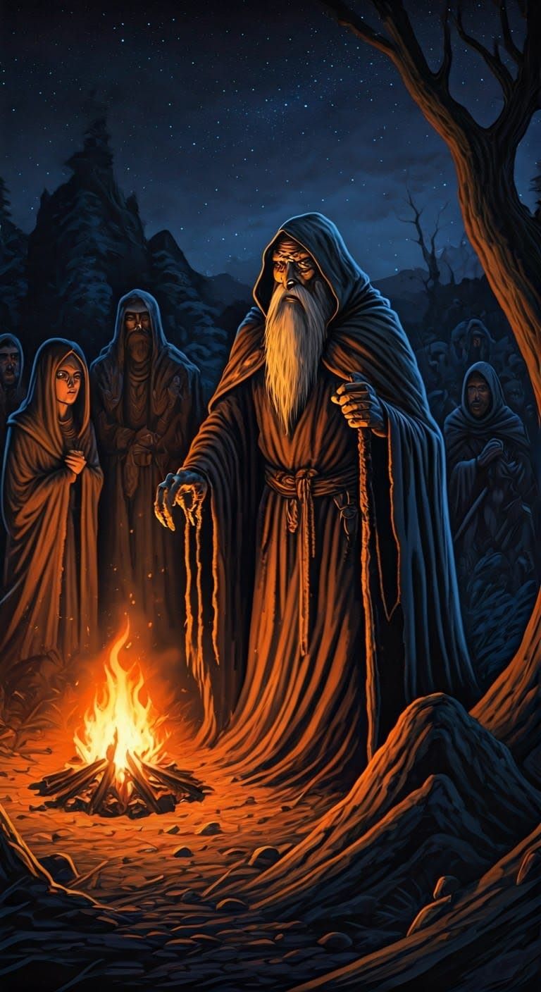 Old Prophet Disappearing: 1970s Fantasy Art