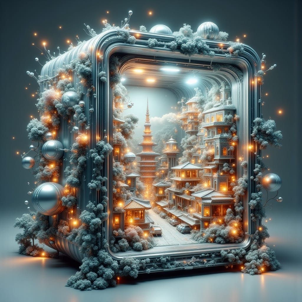 Futuristic Fridge Reveals Miniature Tokyo Cityscape