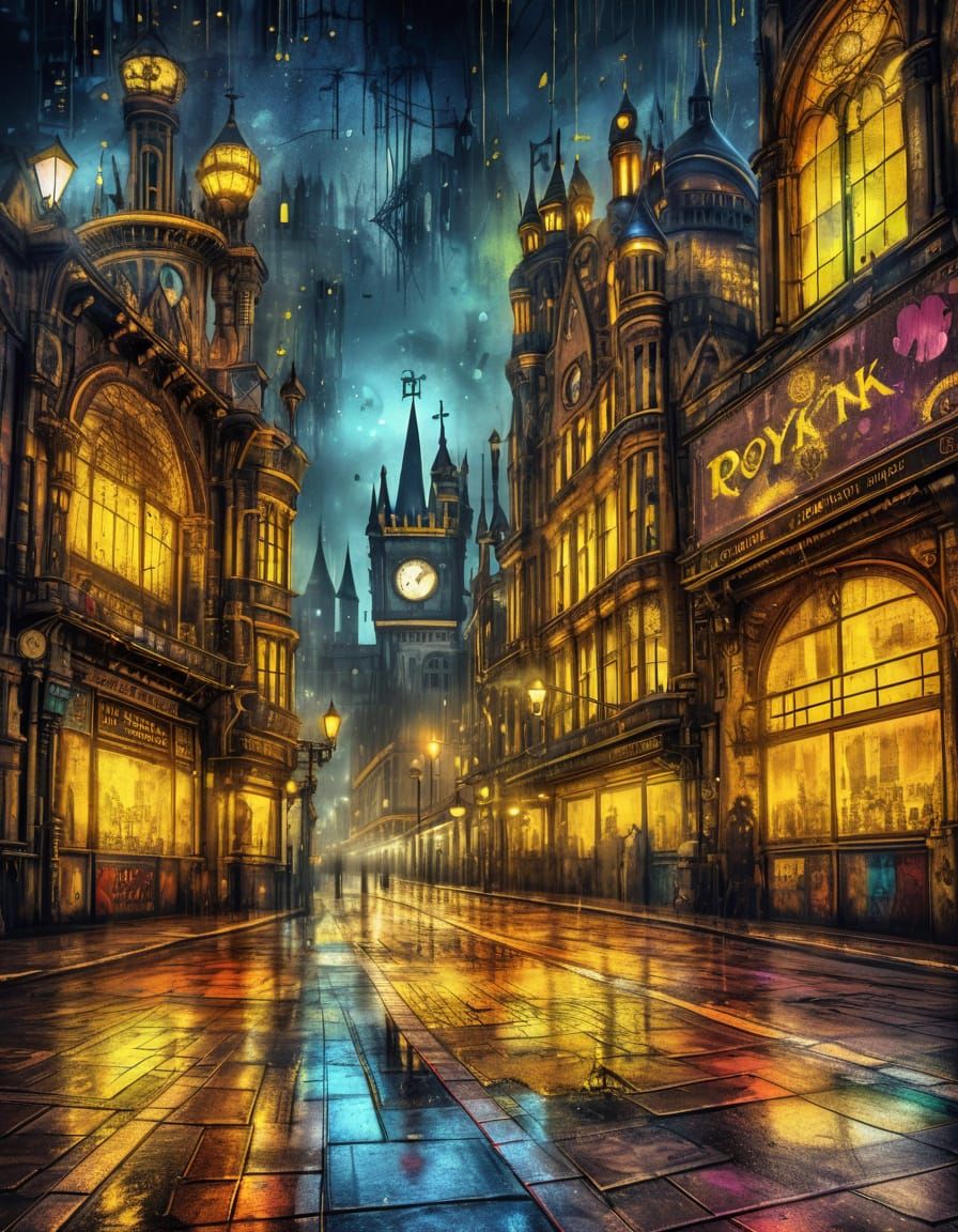 Steampunk Royal Court Comes Alive in Vivid Night City