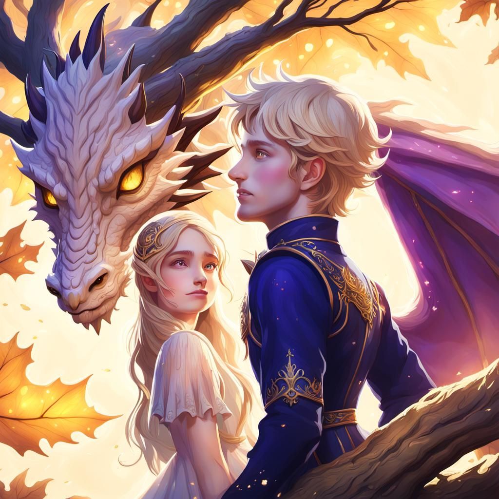 Majestic Dragon Perched Atop Mystical Tree