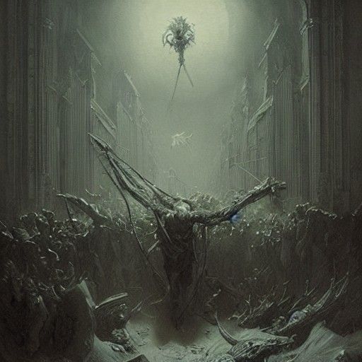 Death by Teeth: A Macabre Horror Scene