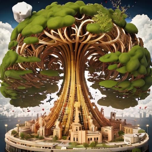 Abstract 3D Vectors in Photorealistic Style