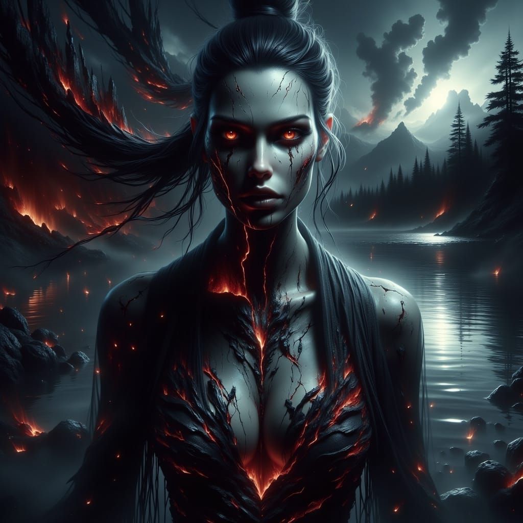 Dark Priestess Corrupts the Lake's Crystal Waters