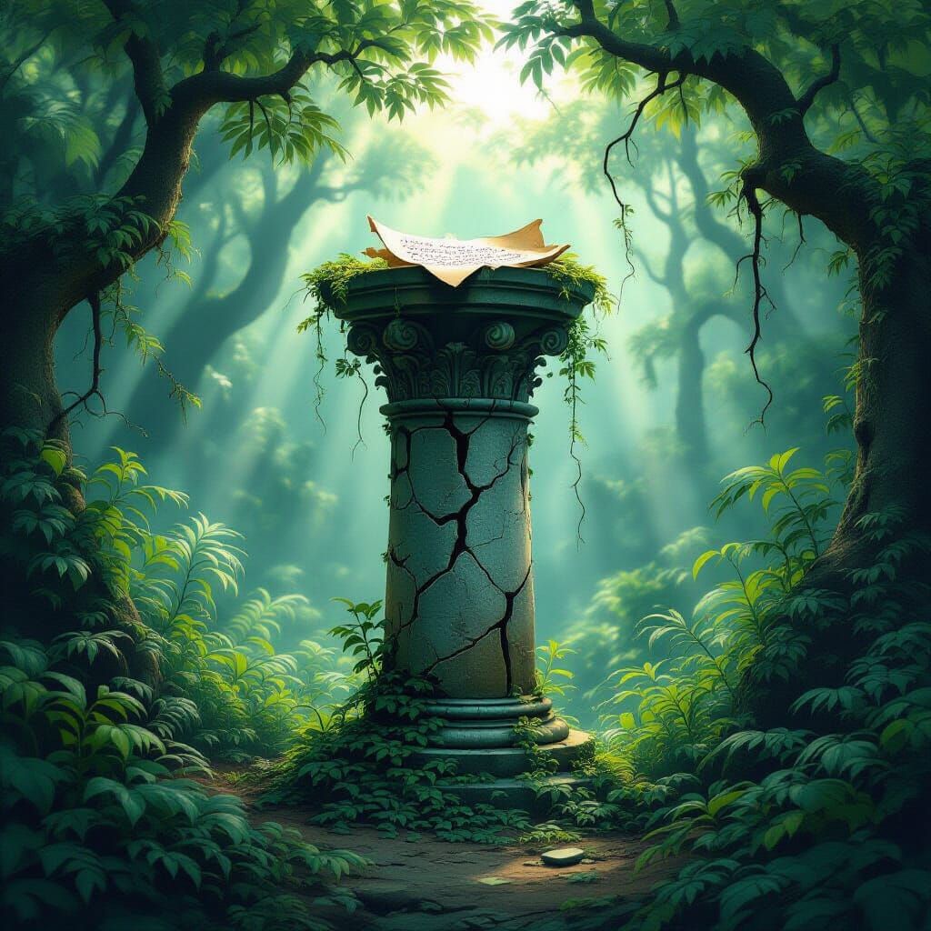 Cracked Jungle Pedestal Reveals Hidden Secrets