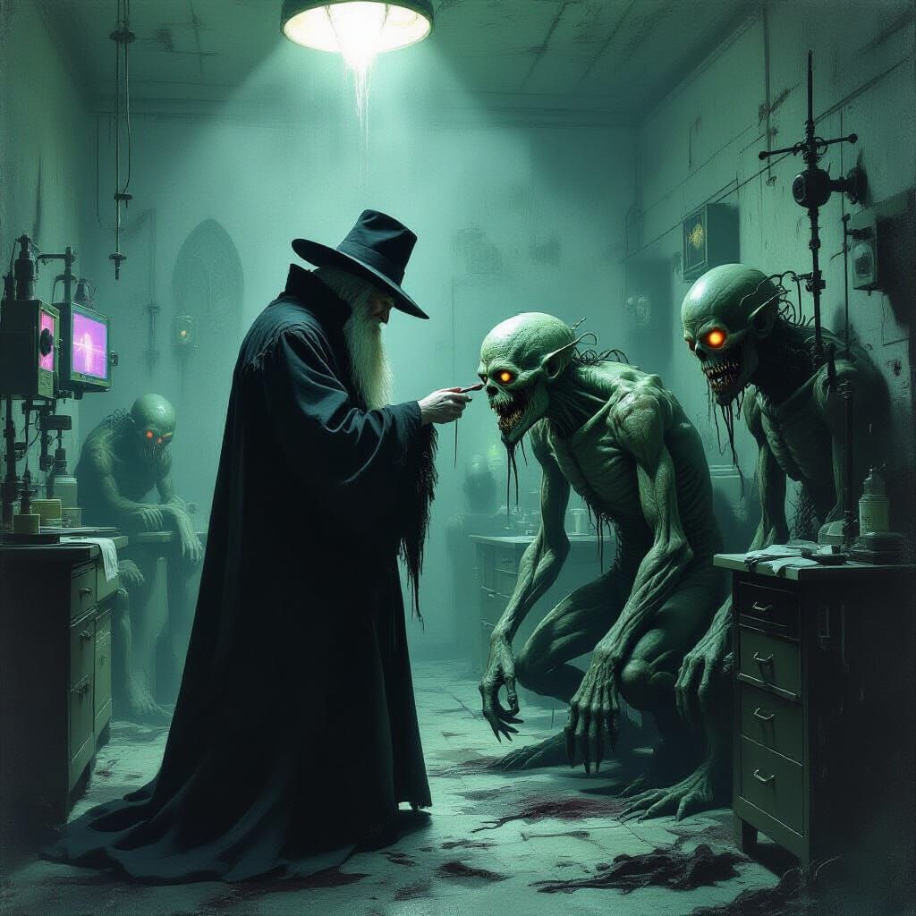 Spectral Doctor in Gothic Hospital Ward