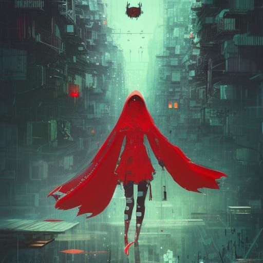 Cyber Red Riding Hood: Expressionist Album Art