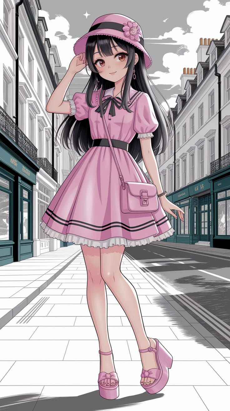 Cottage Core Mori Kei Fashion Sketch