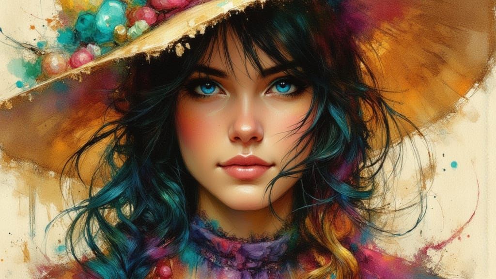 Silhouette of Breathtaking Beauty with Golden Accents