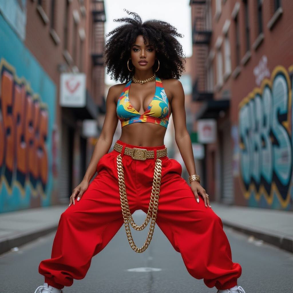 Stylish Hip-Hop Artist in Urban Setting