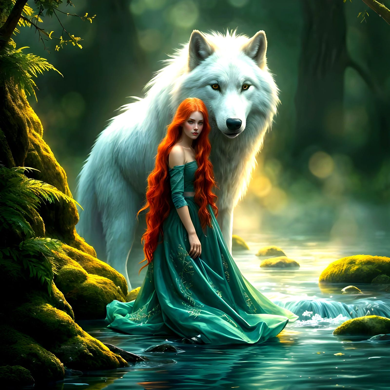 Sorceress of the Enchanted Forest in Hyperdetailed Ethereal ...