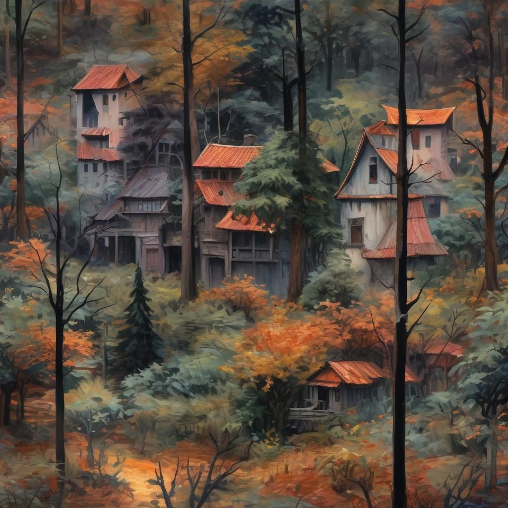 Grimdark Gouache Style Impressionist Masterpiece