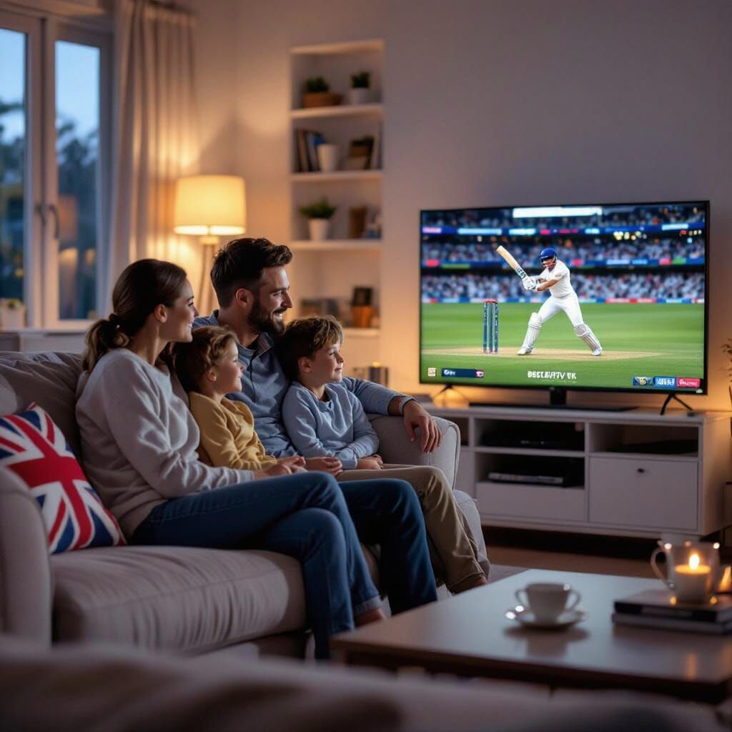 Cozy Family Night in Modern UK Living Room