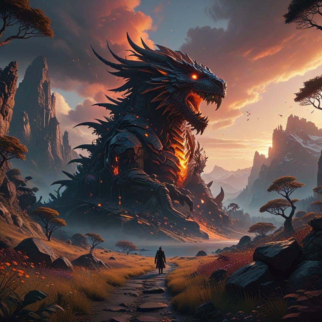 Surreal Fantasy Masterpiece in Psychedeliccore Style