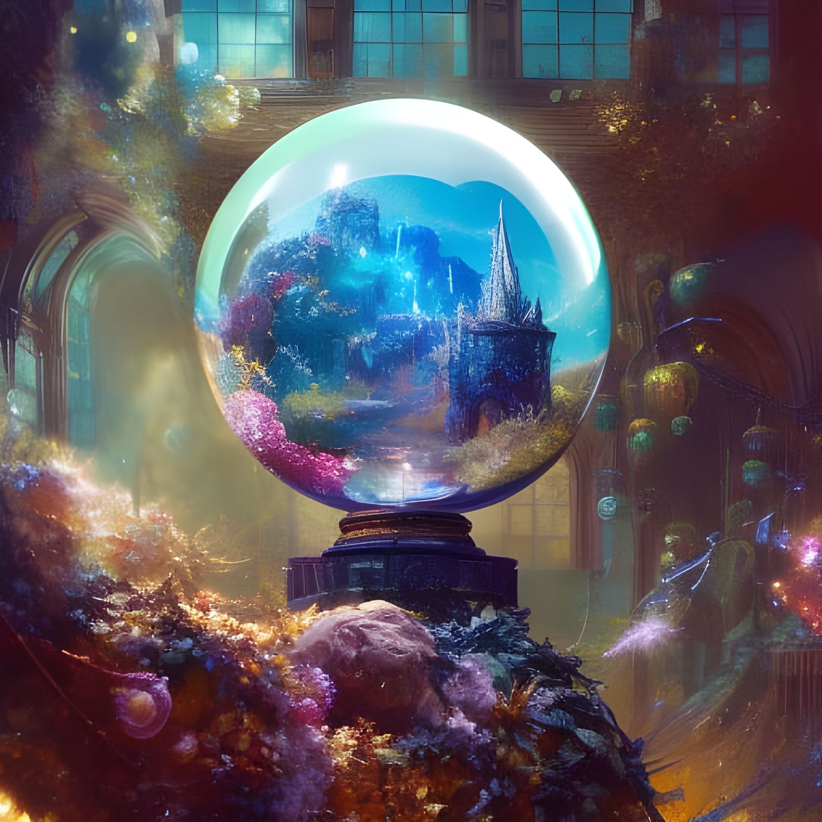 Magic Fireworks Valley in Crystal Ball