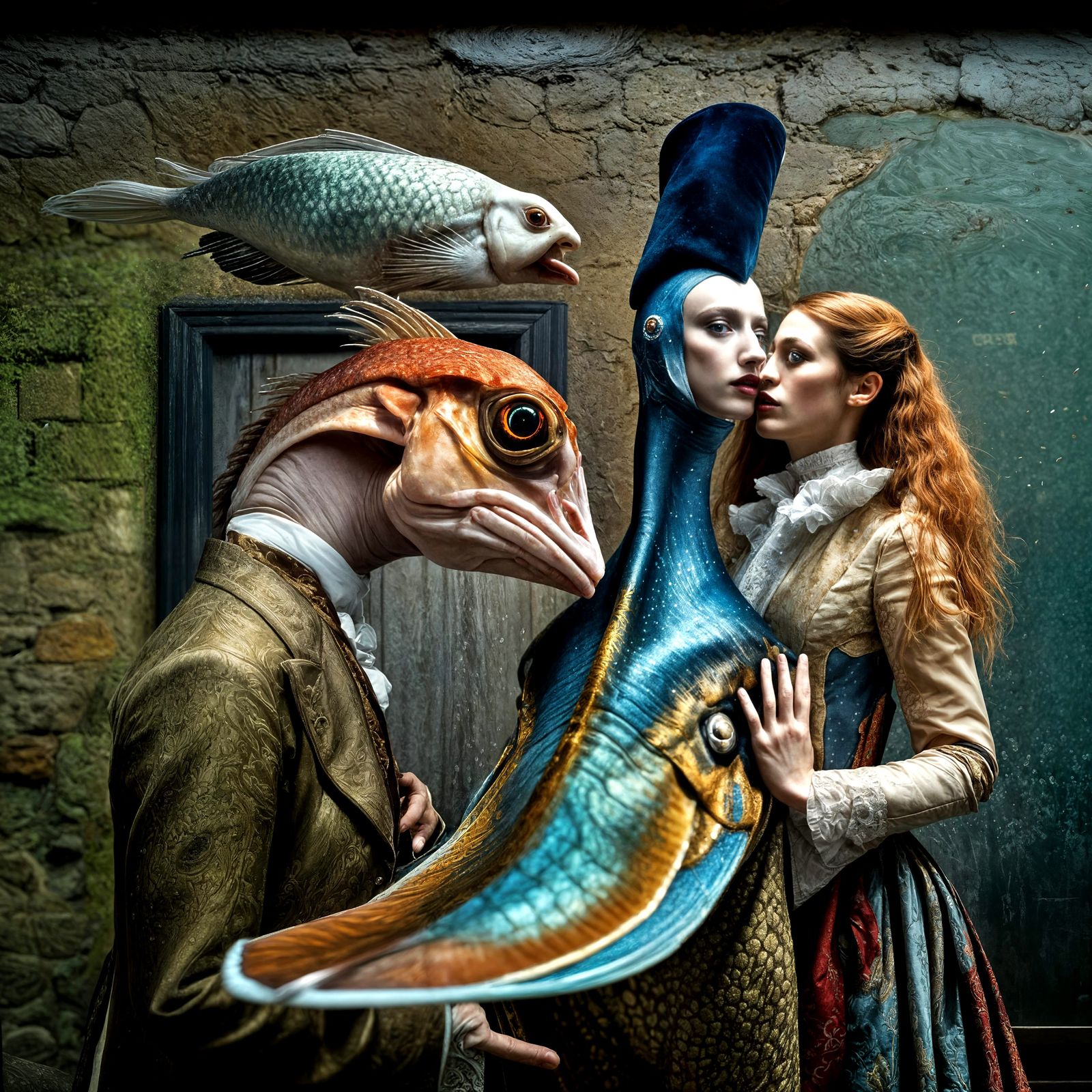 Detailed Maximalist Painting with Magical Particles