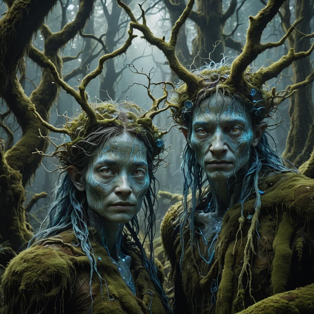 Dans une forêt profonde, baignée par une nuit éternelle, des...