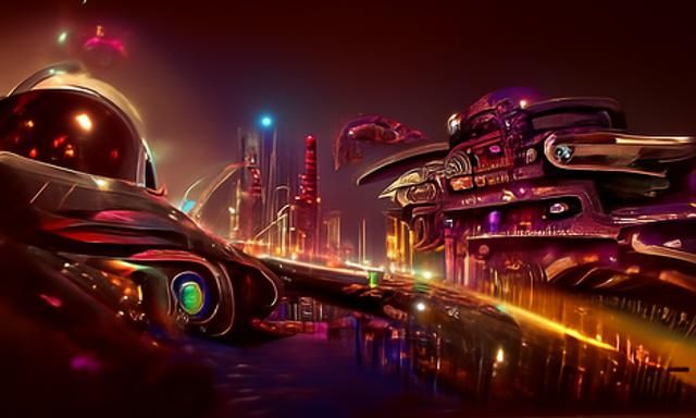 Steampunk Sci-Fi Digital Illustration in 8K