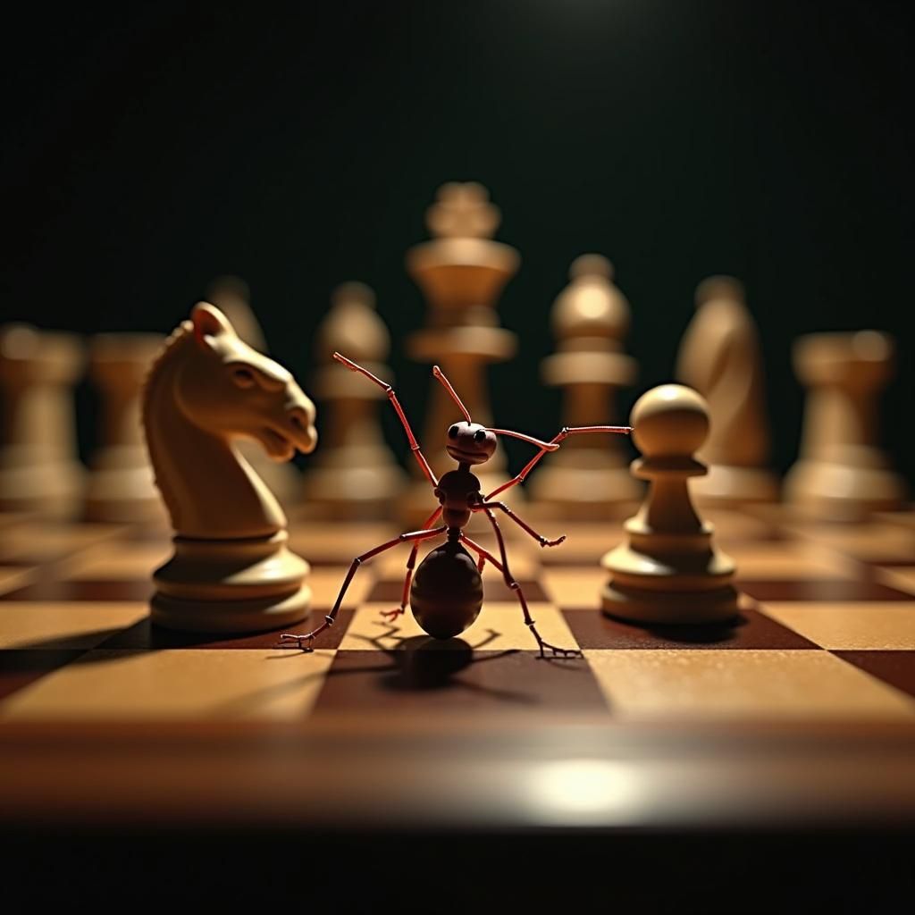 Ants Play Chess in Renaissance Style