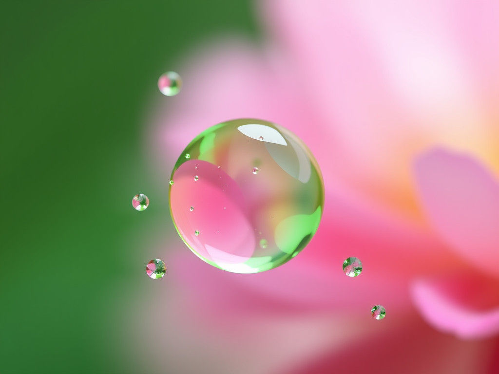 Glowing Droplet in Baroque Impressionism Style