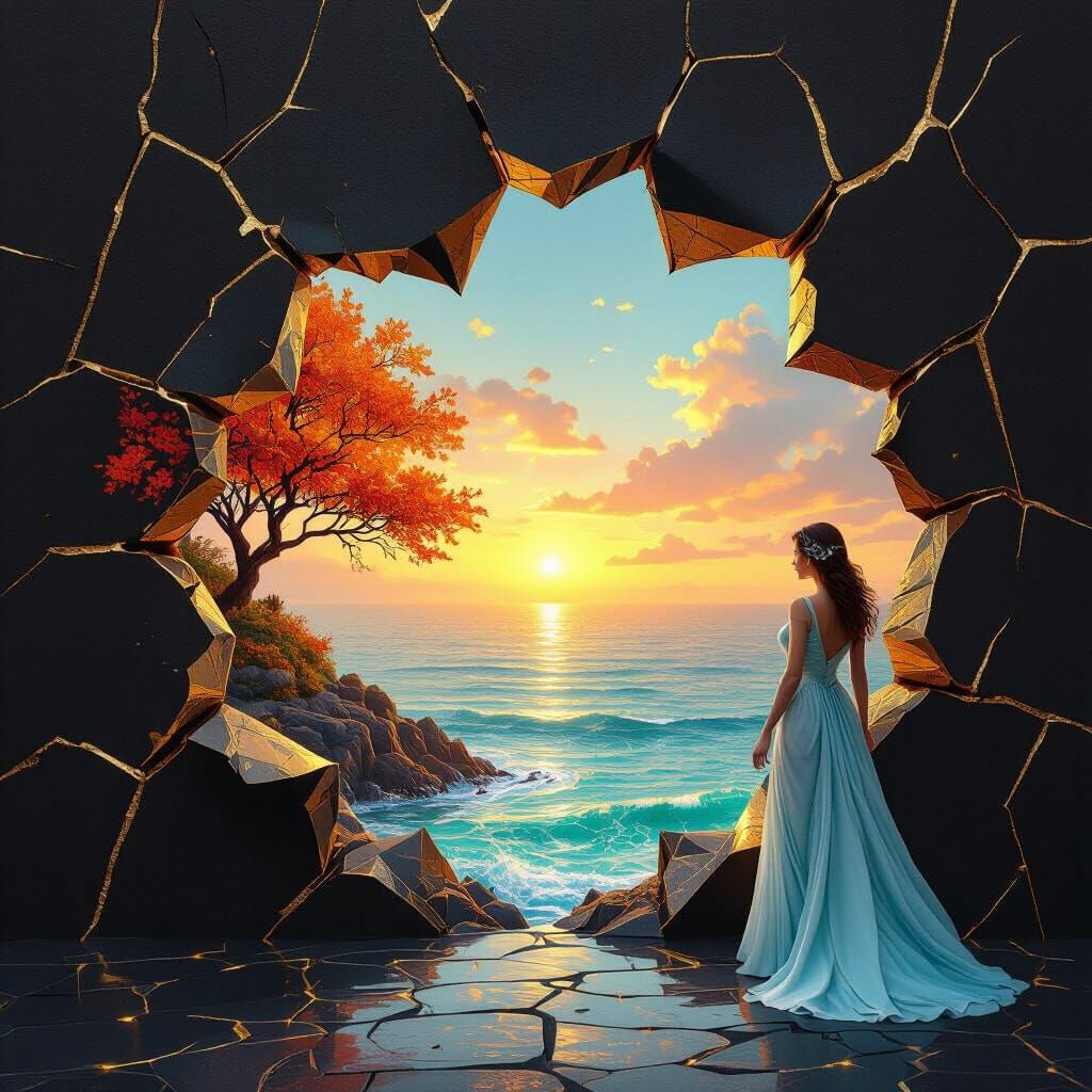 Fantasy Portal to Dreamlike Seascape