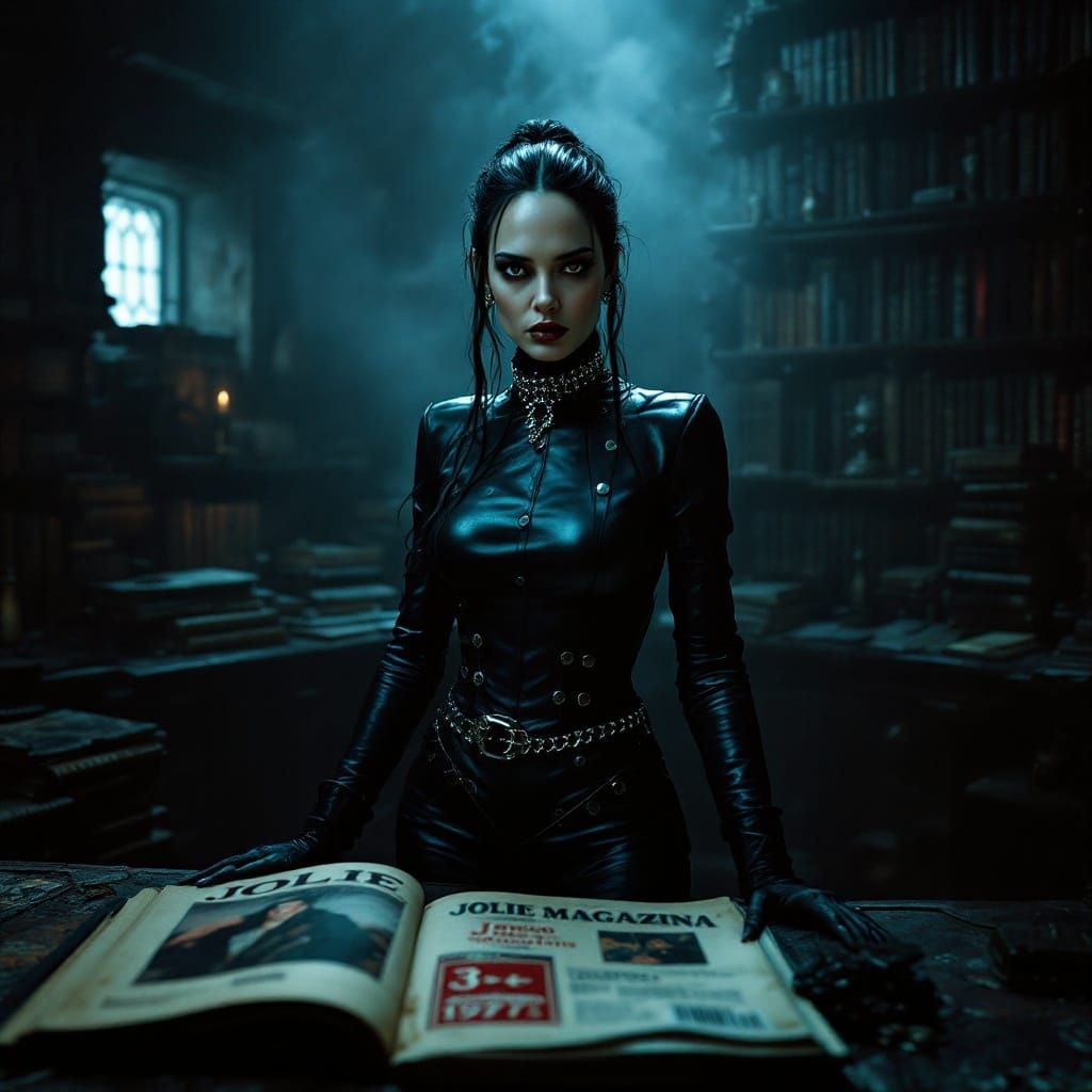 Angelina Jolie as Gothic Mistress Satan in Lighthouse
