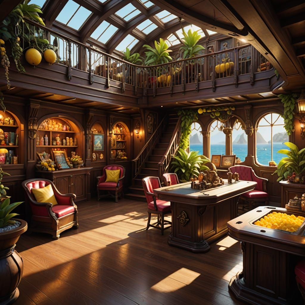 Luxury Pirate Ship's Enchanted Interior