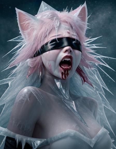 Wounded Ice Queen Imprisoned Under Frozen Sun