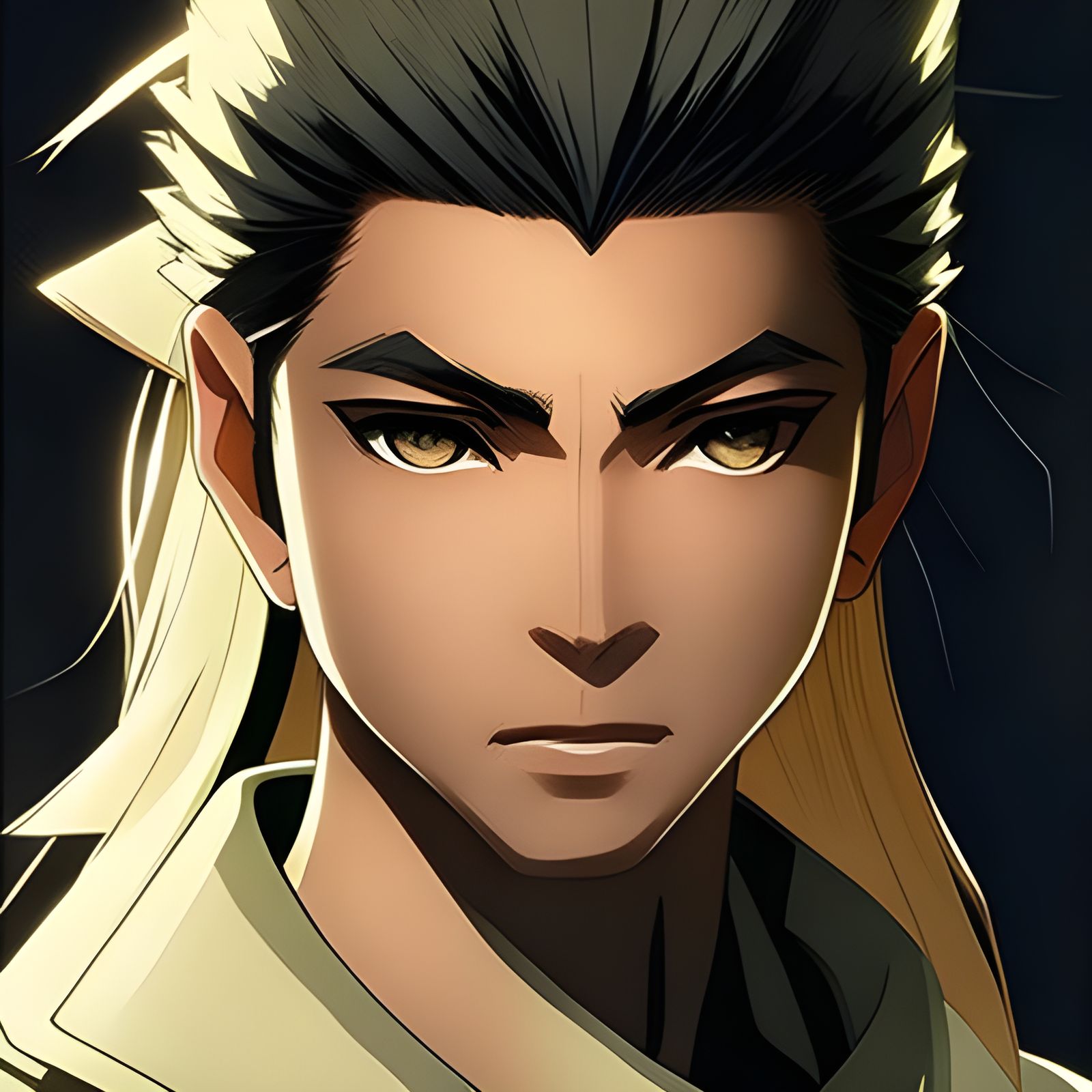 Brave Naruto Portrait in Anime Style